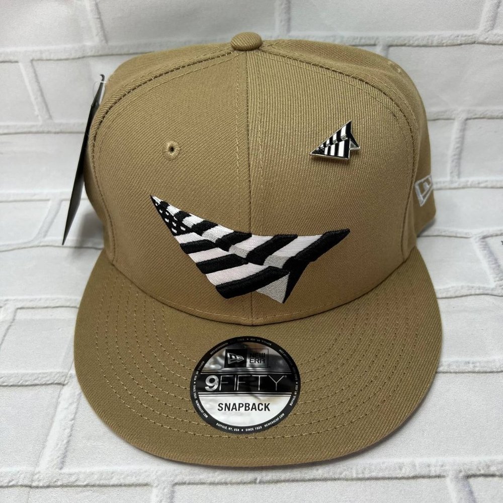 Paperβ Planes Roc Nation 9Fifty New Era Hat Snapback Cap Jay-Z with pin Brown